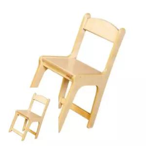 2WC 원목 열린 의자 4-6학년 다리합판 초등학생의자