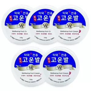 웰빙헬스팜 고운발 100g X 5개 우레아 풋크림 발각질 갈라짐 뒤꿈치 보습 크림
