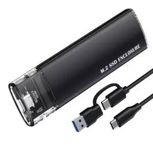 M.2 NVME SSD 인클로저 어댑터 10Gbps USB 3.1 Gen 2 타입 C 케이스 NVMe M-Key / B+M 사이즈 2230 2242 22