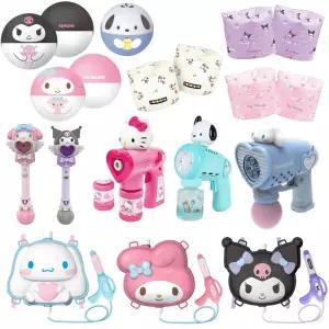 산리오 시나모롤 마이멜로디 쿠로미 포차코 헬로키티 배낭물총 버블건 비치볼 암링