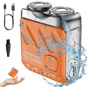 R-12 러기지 전기 면도기, 수염 면도기 미니 및 휴대용 여행 가방 디자인, 전기 미니 면도기 휴대용 전기 면도기, USB 충전식 원버튼으로 집으로 여행할 수 있습니다