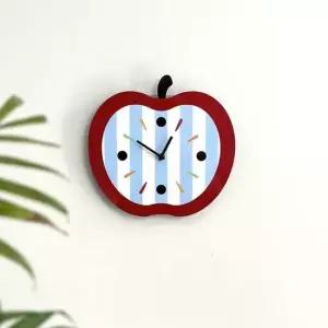 상큼 사과 무소음 벽시계