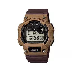 카시오 W-735H-5A 10년 전지 디지털 학생 남성 우레탄 시계