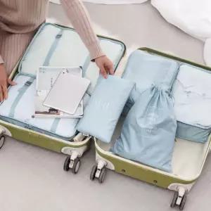 여행용 메쉬 파우치 휴대용 속옷 양말 이너백 캐리어 정리백 메쉬 여행 6종