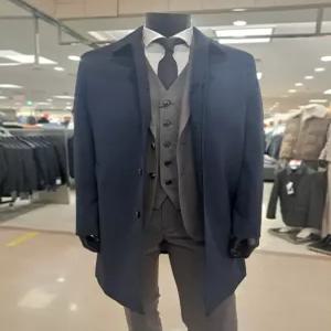 [바쏘옴므]바쏘옴므네이비하프 맥트렌치코트(WSZ5CC10ANY5