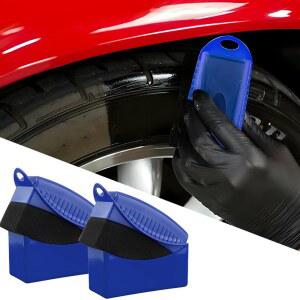 타이어브러시 자동차 코팅 크리스탈 왁싱 스폰지 브러시 뚜껑 타이어 오일 인테리어 트림 코너 닦기 다기능 용품