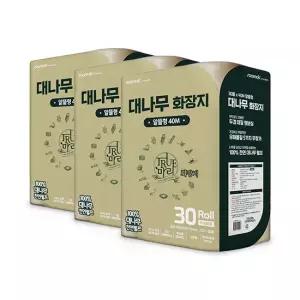 1+1+1 트루마리 뱀부 40M 30롤(총3팩)