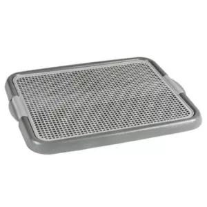 강아지배변판대형 강아지 애완견 배변판 토일렛 화장실 다크그레이