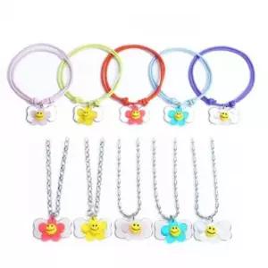 [반려] 강아지 문펫 스마일꽃 뼈다귀모양 목걸이 랜덤1개 목걸이