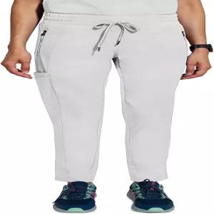 힐링 핸즈 여성용 스크럽 팬츠 4 포켓 수분 흡수 360° 신축성 및 재활용 섬유 - 9157