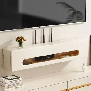 벽걸이 공유기 정리함 콘센트 셋톱박스 선반 그레이