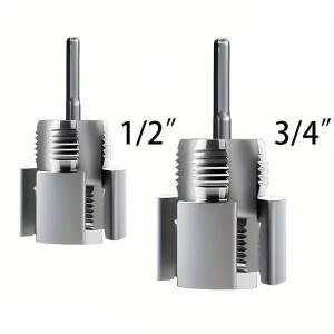 4개 드릴 가능 PVC 파이프 나사 가공 도구 - 내부/외부 슬리브 (1/2인치 및 3/4인치 DIY 전문 배관 작업용