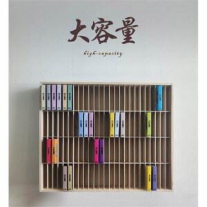 다용도 우드 카세트 테이프 투명 디스크 DVD 조립식 진열장 대형 도어 데스크탑 정리