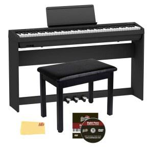 롤랜드 FP-30X 88키 디지털 피아노 - 블랙 번들(KSC-70 스탠드, KPD-70 쓰리 페달 유닛, 벤치, 온라인 레슨, 오스틴 바자 교육용 DVD, 폴리싱 천 포함)