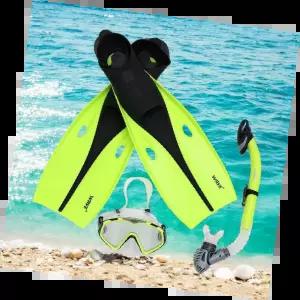 오리발스노클링세트 아동용 성인용 해양 스포츠 편안한 착용감 수중 탐험 용품
