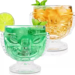 구스닐로 매력적인 티키 안경 17온스 이상 프리미엄 바 에센셜 컵 동상 발견 스타일리시한 안경과 장식으로