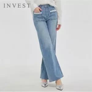 [인베스트] [77까지]레이스 포켓 데님 팬츠_IN6S1PT7061