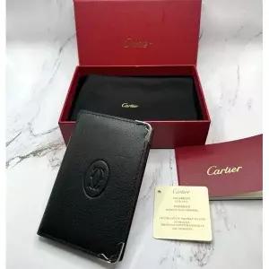 미국 까르띠에 머스트 드 블랙 가죽 카드 홀더 지갑 이탈리아 제조 풀 317712575697