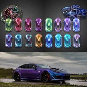 50100g 카멜레온 진주 파우더 자동차 네일 샤이닝 페인트 잉크 자전거 바이크 오토바이 금속 안료 휠 콜로