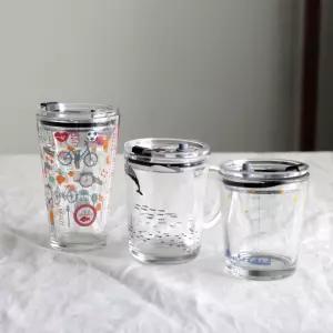 흘림방지 사무실 뚜껑컵 프시케 글라스 빨대컵 빨대컵 뚜껑컵 스트로우컵