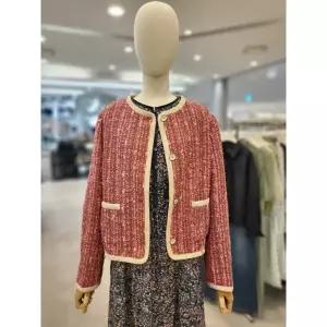 써스데이아일랜드 라운드넥 트위드 자켓 T246MJK138W _P407054675 1080200