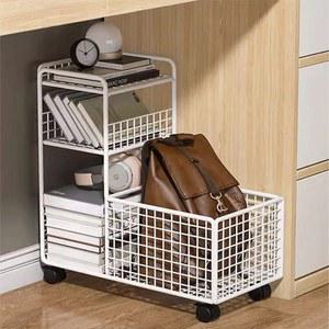 철제 이동식 가방보관함 철제박스 소품 녹색 책가방 바퀴 정리함 간식정리함 선반 책장