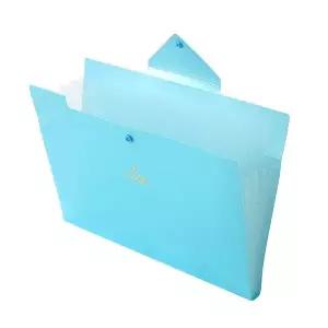 [콩심팥심]반투명 도큐먼트 파일 3p세트 5칸 블루 A4포켓화일 서