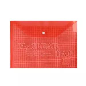 [골드스마일]클리어백 똑딱이 파일 케이스 10p A4 포켓 화일케이스