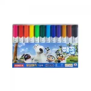 필기도구 동아 유성매직 12색 빼꼼 1개