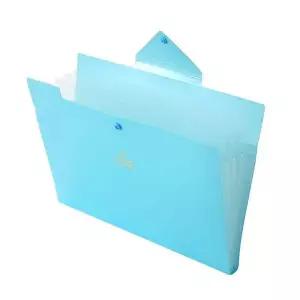 반투명 도큐먼트 파일 3p세트 5칸 블루 A4포켓화일 서