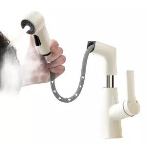 싱크대 수도꼭지 세면대 스텐 주방수전 화이트스마트 자바라 욕실 수전 샤