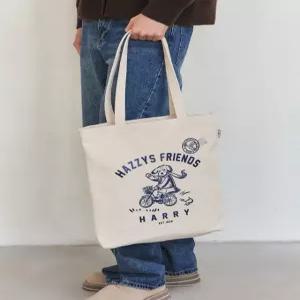 헤지스 액세서리 25FW 아이보리 프린트 면 숄더백 HJBA5F310IV