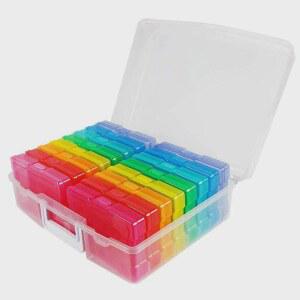 사진보관함 포토 박스 정리 투명 사진엽서 정리함 적층 사진 수납 케이스 상자