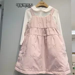 치크DP01리본퀼팅패딩원피스CKOW25T1G