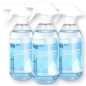 알콜 스프레이 청소용 소독용 알코올 에탄올 뿌리는 테이블 손 소독 스프레이 3개