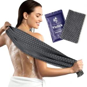 이클릭 각질 제거 행주 타월 샤워용 백 스크러버 바디 제거제 스크러버용 일본식 목욕 누더기 루파 스펀지