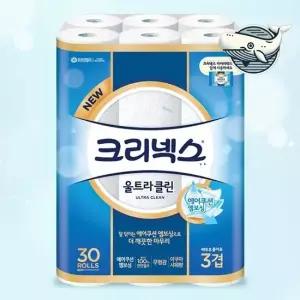 크리넥스 고급 에어쿠션 화장지 부드러운 생활 롤화장지
