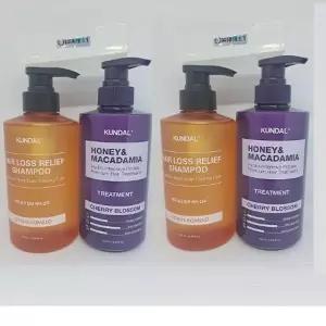 쿤달 맥주효모 탈 모케어 샴푸 시트러스포멜로 500mlx2+ 트리트먼트 체리블라썸 500mlx2 k뷰티 헤어케어