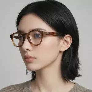 [몽클레르]몽클레어 안경테 ML5006 045 반투명 호피 명품 라운드 패션 남자 여자