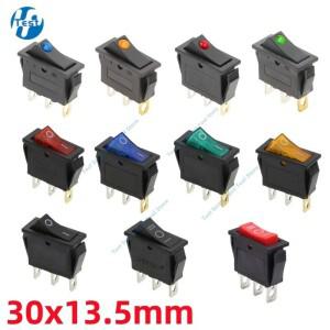 가정용 DIY용 미니 보트 로커 토글 스위치 스냅, 조명 LED 켜기끄기 SPST 3 핀, 2 위치, AC 250V, 15A, 20A