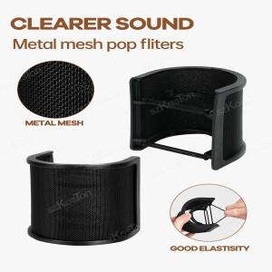 금속 메쉬 팝 필터 콘덴서 마이크, 윈드 스크린 레코딩 스튜디오 쉴드, AT2020 A6V K669 호환 가능
