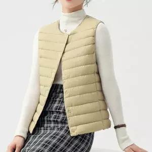 [콩심팥심]여성용 겨울용 초경량 보온 패딩 데일리 아우터 조끼