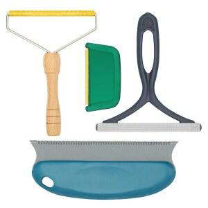 4팩 반려동물 제모 도구, 고양이와 반려견을 위한 클리너 프로 반려동물 제모제, 재사용 가능한 카펫 스크래퍼 보푸라기 제거제, 소파, 카펫, 의류, 침구, 자동차, 가구, 펫 타워용 보푸라기 면도기