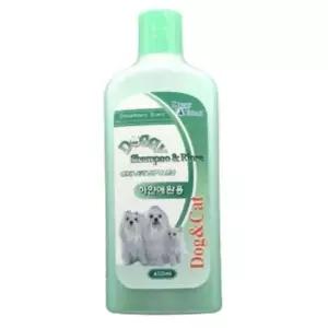 [반려] 강아지 올인원 샴푸 400ml 화이트 색상 셀프 목욕용