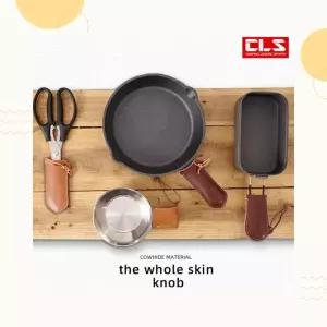 감성캠핑용 화상방지 팬 손잡이 커버 가죽 핸들 홀더 그리들 보호구