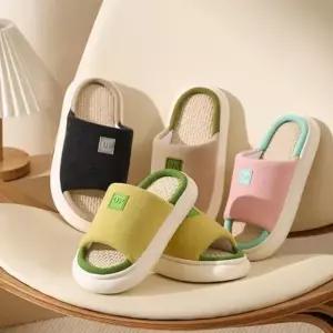 사계절 층간소음 쿠션 린넨 슬리퍼 실내화_24486382