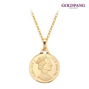 [골드팡] 18k 엘리자베스코인 펜던트 10mm-옐로우골드