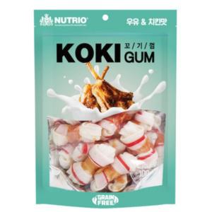 뉴트리오 꼬기껌 우유&치킨 딩고껌 15P,고기말린 애견용껌 캣츠앤독