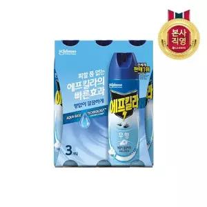 에프킬라 에어로졸 모기약살충제 500ml 무향 x 3개