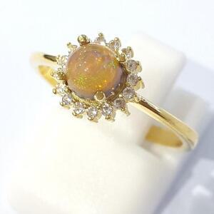 [블루케이] 블랙오팔 원석 반지 230202-21 10월탄생석